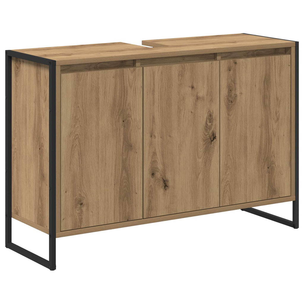vidaXL Badezimmerschrank mit Tür Kunsthandwerk Eiche 90 x 30 x 60 cm