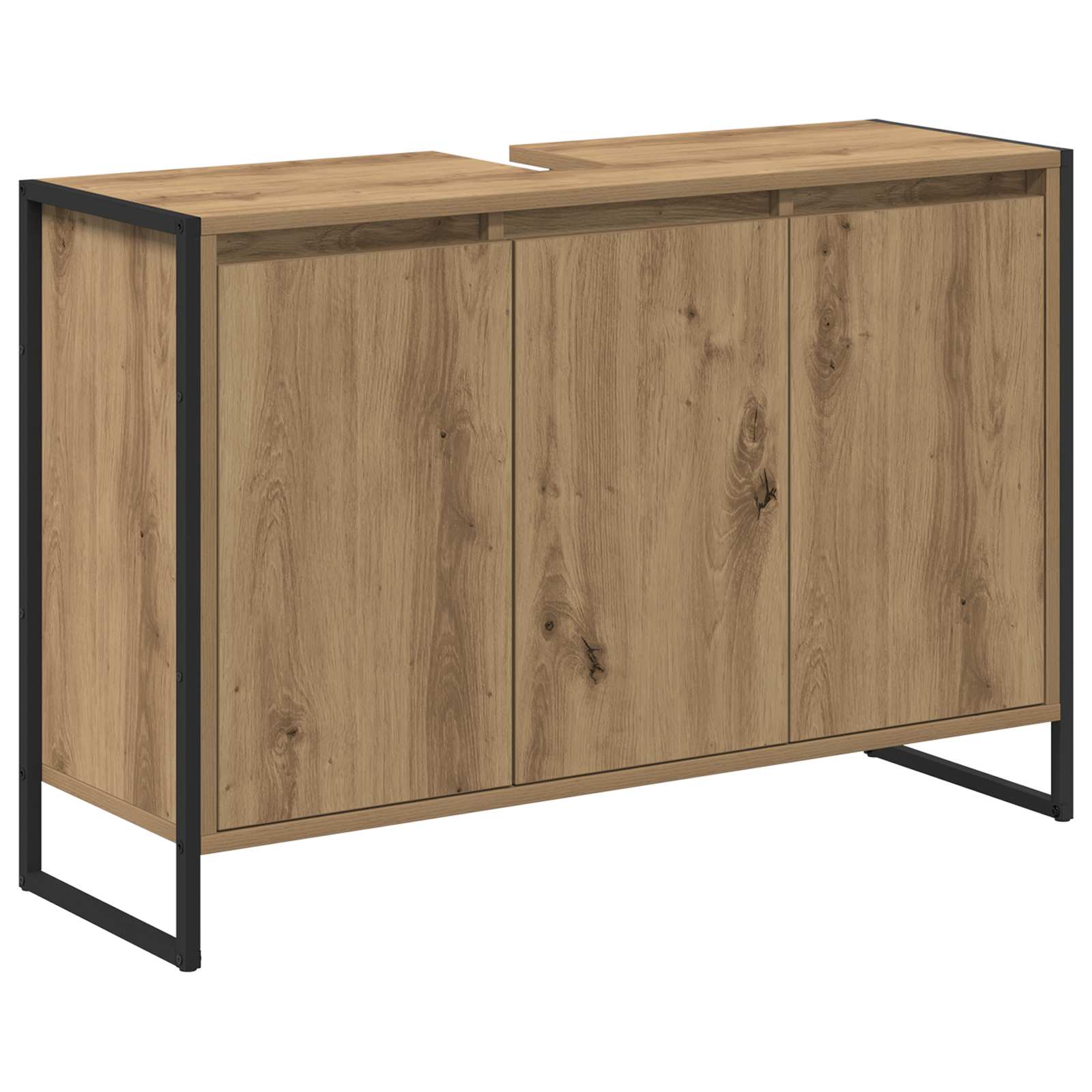 vidaXL Badezimmerschrank mit Tür Kunsthandwerk Eiche 90 x 30 x 60 cm