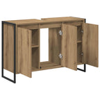 vidaXL Badezimmerschrank mit Tür Kunsthandwerk Eiche 90 x 30 x 60 cm