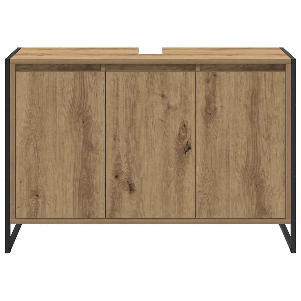 vidaXL Badezimmerschrank mit Tür Kunsthandwerk Eiche 90 x 30 x 60 cm