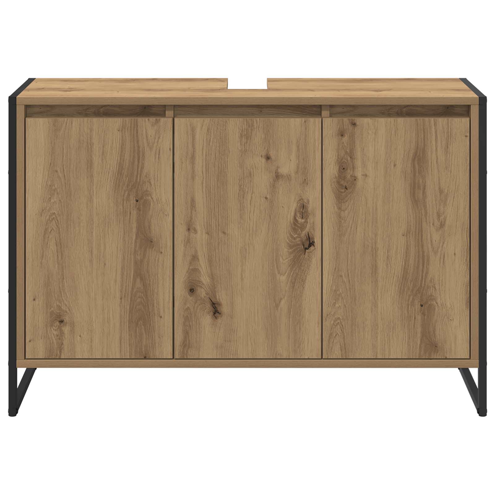 vidaXL Badezimmerschrank mit Tür Kunsthandwerk Eiche 90 x 30 x 60 cm
