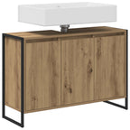 vidaXL Badezimmerschrank mit Tür Kunsthandwerk Eiche 90 x 30 x 60 cm