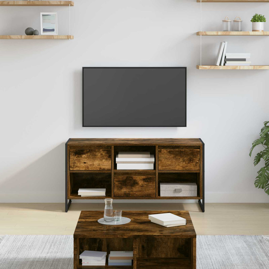 vidaXL TV-Schränk Raucharbe 100 x 36 x 49,5 cm Holzwerkstoff