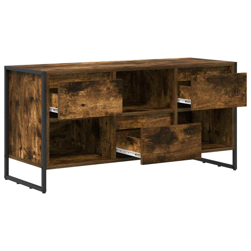 vidaXL TV-Schränk Raucharbe 100 x 36 x 49,5 cm Holzwerkstoff
