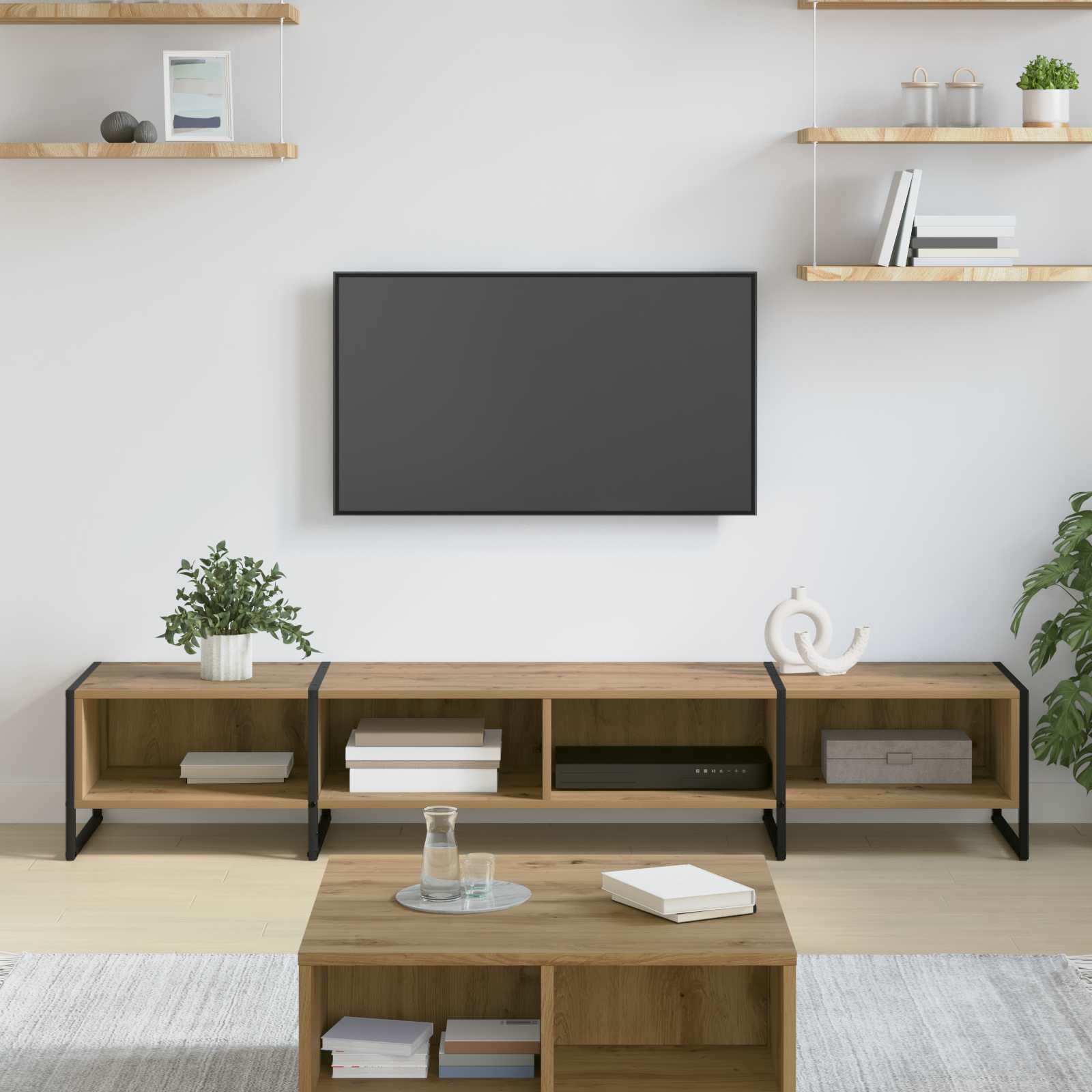 vidaXL TV-Schränk Kunsthandwerk Eiche 170,5 x 36 x 30,5 cm