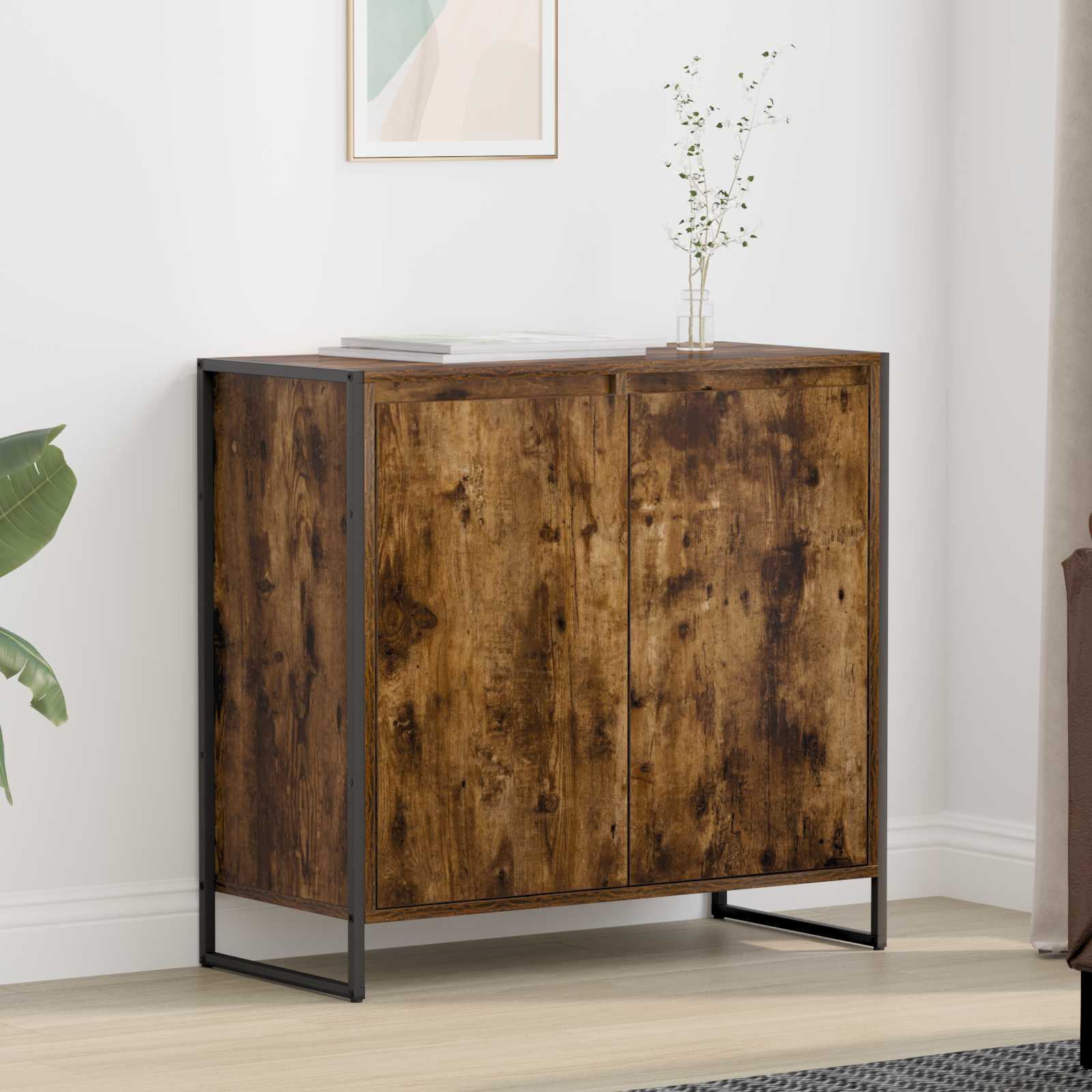 vidaXL Seitenschrank Raucharbe 79 x 36 x 75 cm Holzwerkstoff