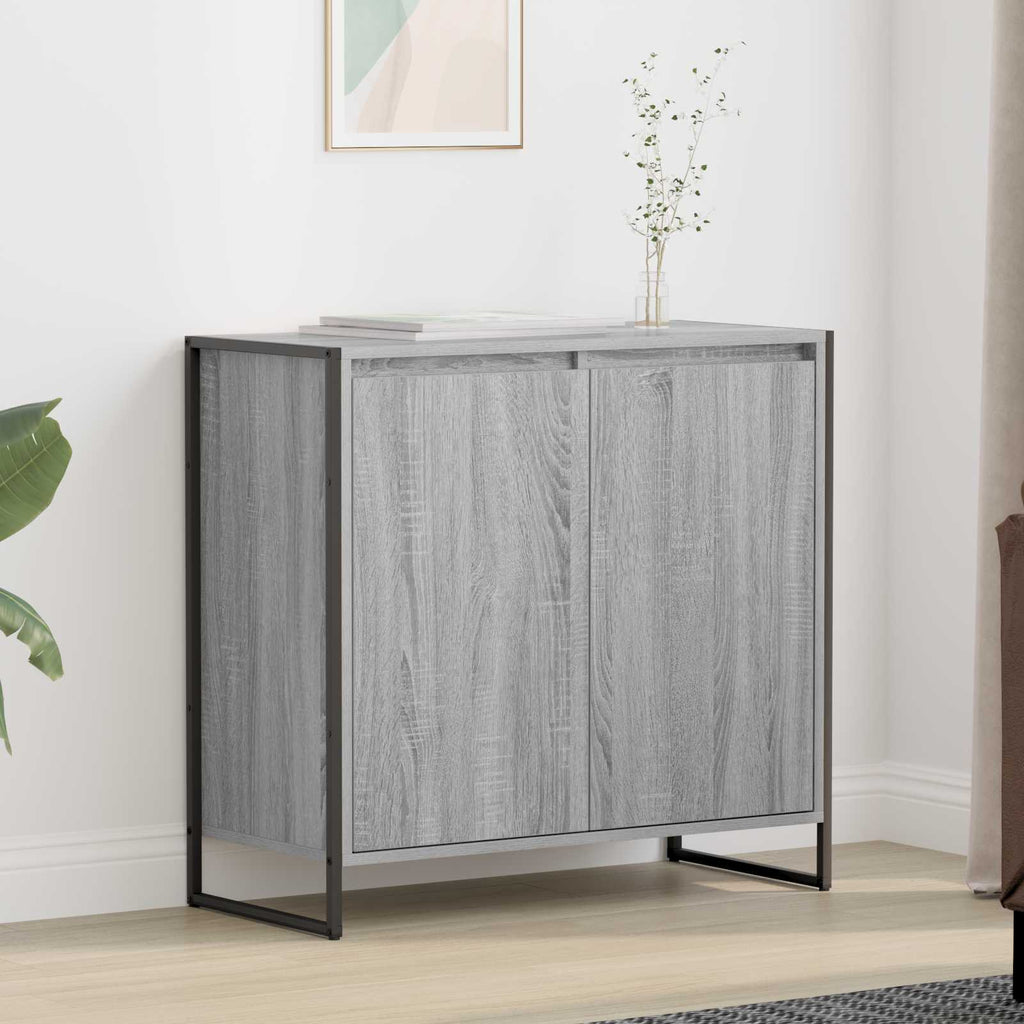 vidaXL Seitenschrank Graues Sonoma 79 x 36 x 75 cm Holzwerkstoff