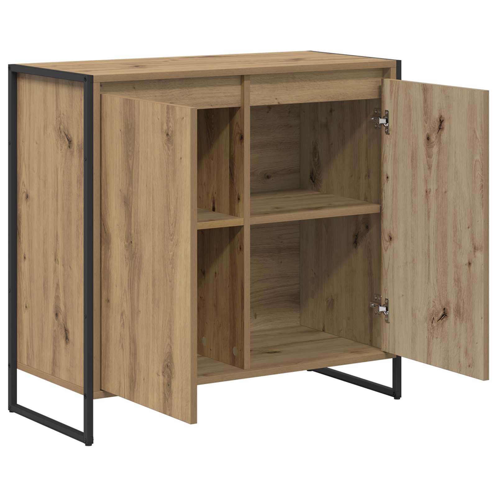 vidaXL Seitenschrank Kunsthandwerk Eiche 79 x 36 x 75 cm Holzwerkstoff