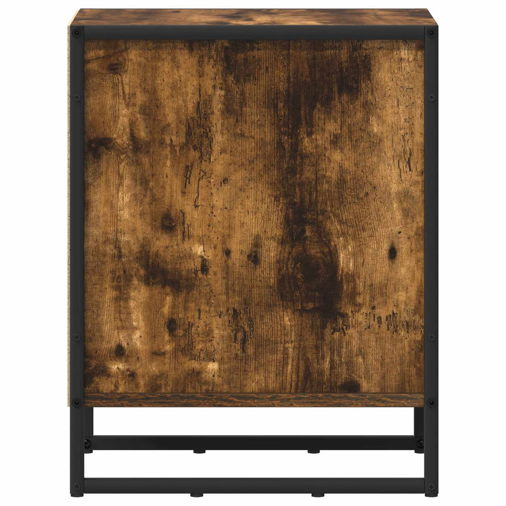 vidaXL Nachttisch Rauches Eiche 39,5 x 30 x 50 cm Holzwerkstoff
