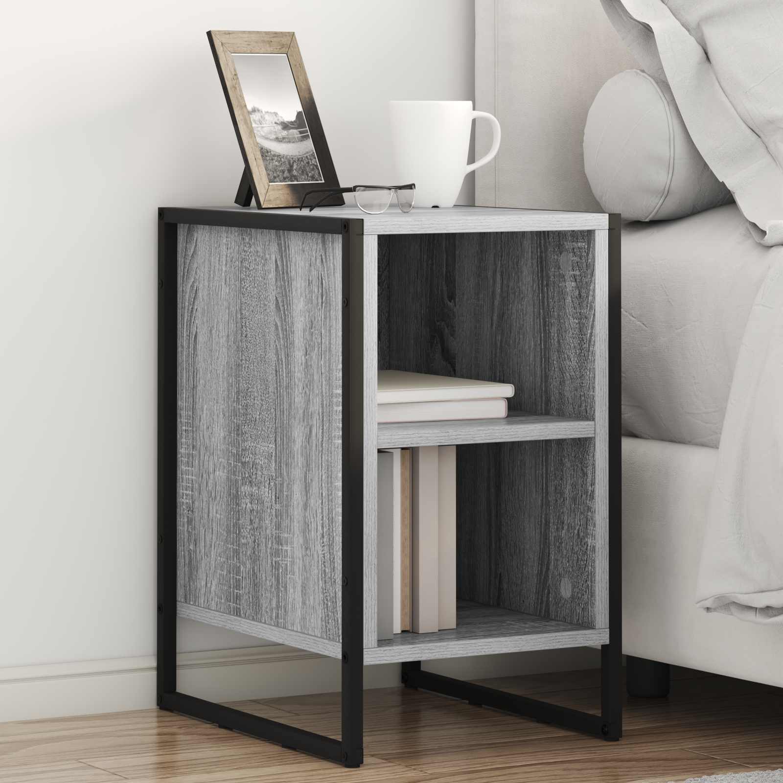 vidaXL Nachttisch 2 pcs Graues Sonoma 39,5 x 30 x 50 cm Holzwerkstoff