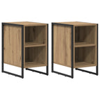 vidaXL Nachttisch 2 pcs Kunsthandwerk Eiche 39,5 x 30 x 50 cm