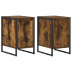 vidaXL Nachttisch 2 pcs Raucharbe 39,5 x 30 x 50 cm Holzwerkstoff