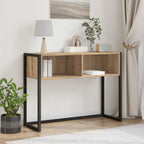 vidaXL Beistelltisch mit Speicher Kunsthandwerk Eiche 100 x 36 x 75 cm