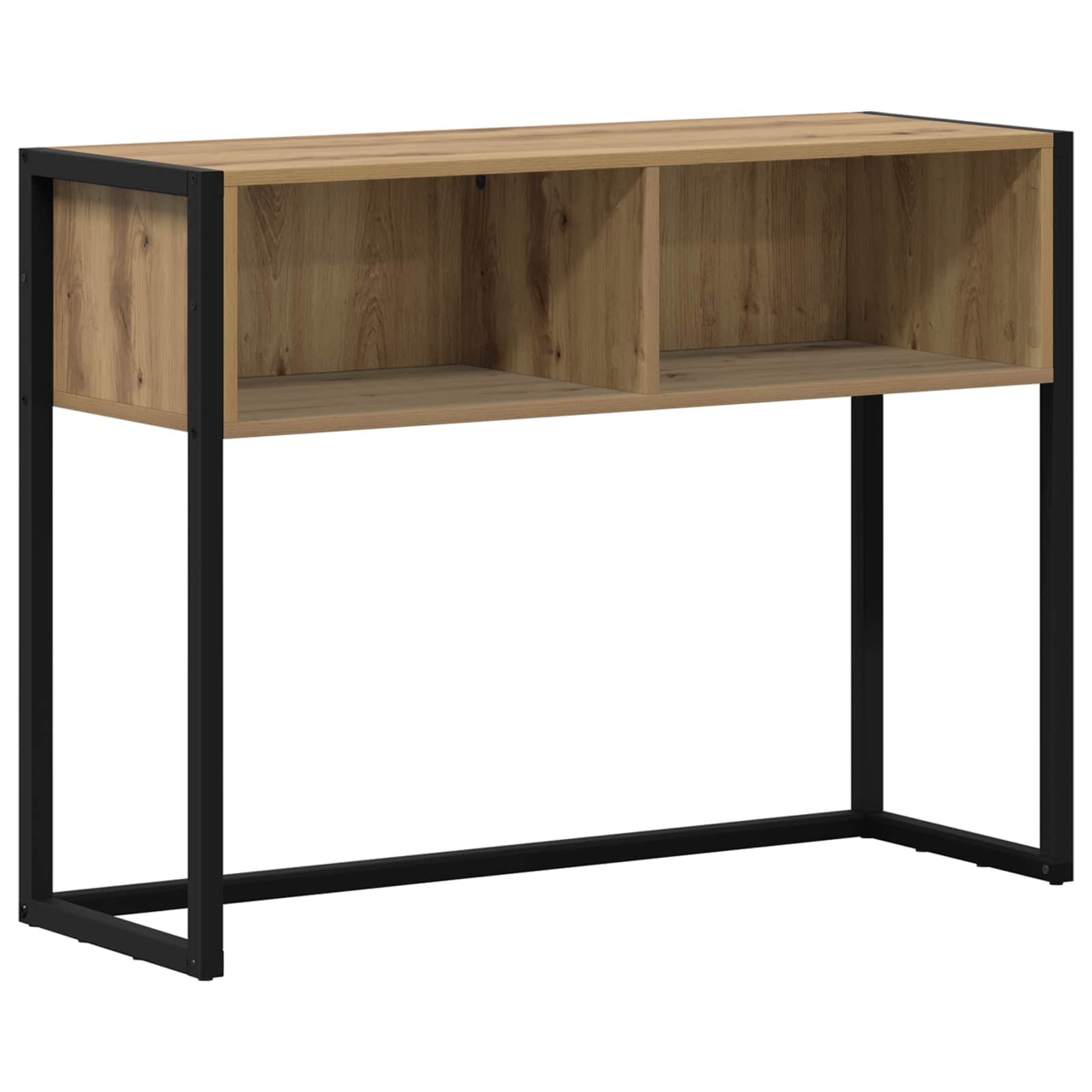 vidaXL Beistelltisch mit Speicher Kunsthandwerk Eiche 100 x 36 x 75 cm
