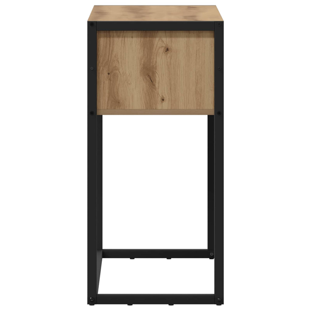 vidaXL Beistelltisch mit Speicher Kunsthandwerk Eiche 100 x 36 x 75 cm