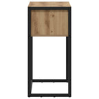 vidaXL Beistelltisch mit Speicher Kunsthandwerk Eiche 100 x 36 x 75 cm