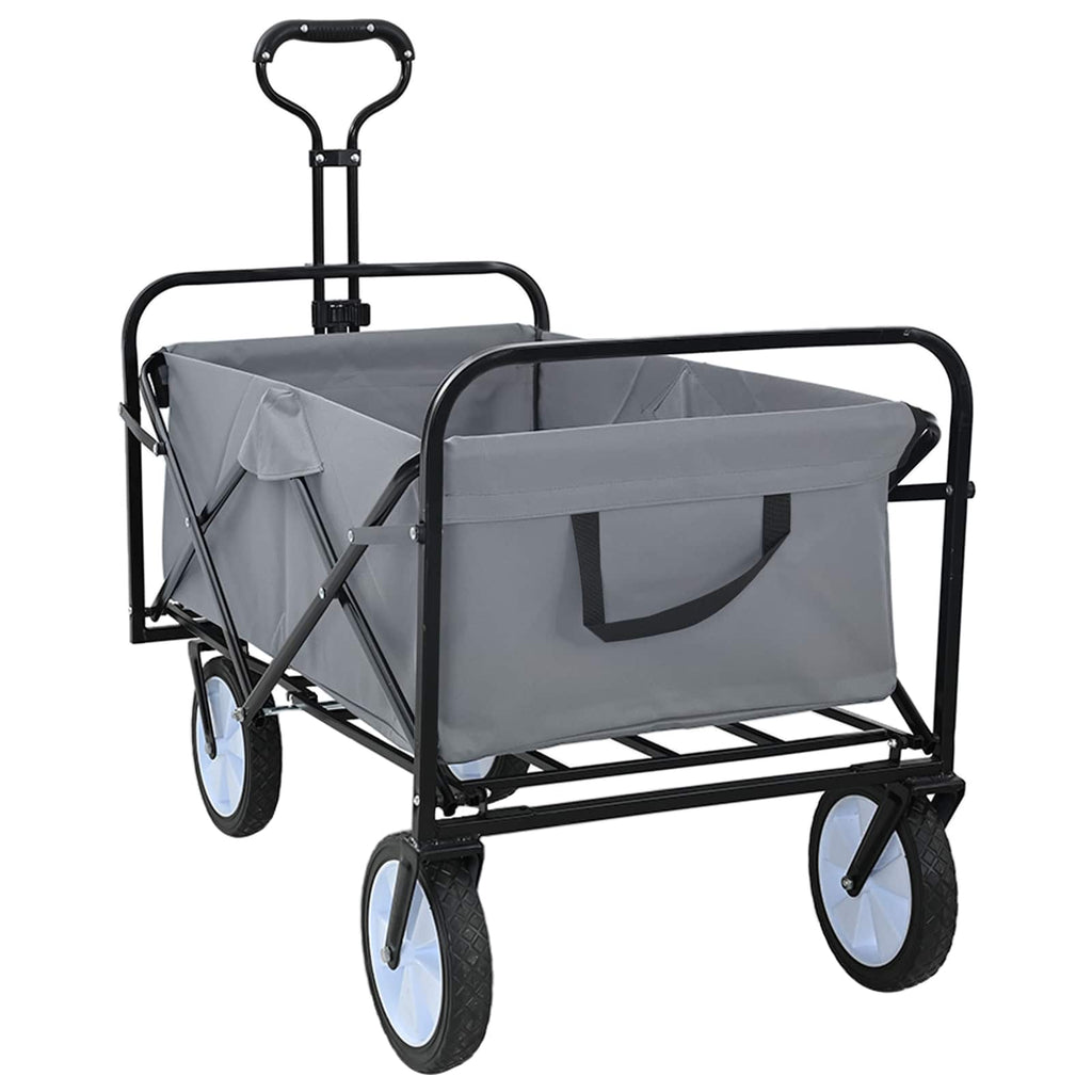 vidaXL Klapp-Handwagen Grau 94 x 53 x 99 cm Oxford-Stoff