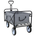 vidaXL Klapp-Handwagen Grau 94 x 53 x 99 cm Oxford-Stoff
