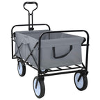 vidaXL Klapp-Handwagen Grau 94 x 53 x 99 cm Oxford-Stoff