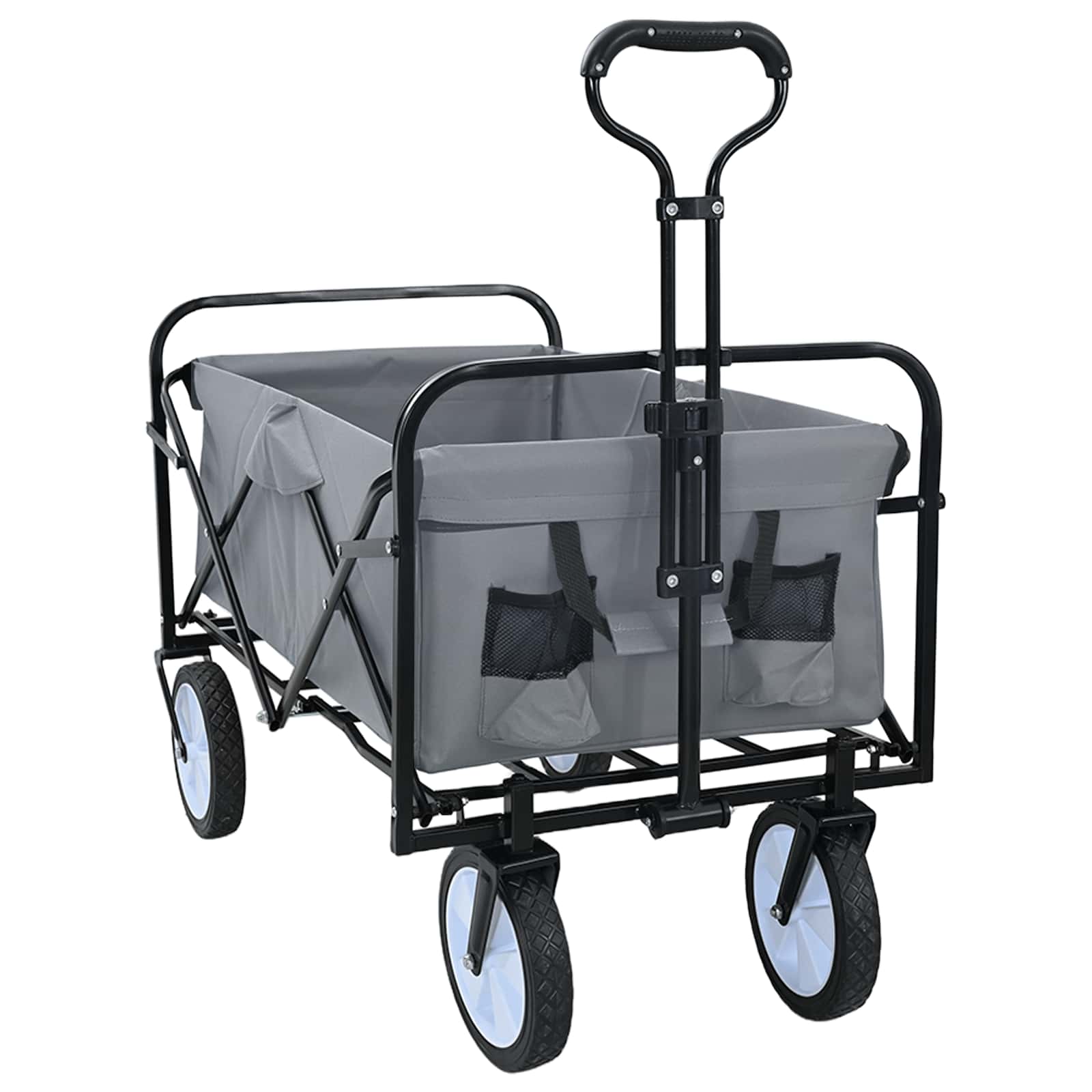 vidaXL Klapp-Handwagen Grau 94 x 53 x 99 cm Oxford-Stoff