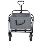 vidaXL Klapp-Handwagen Grau 94 x 53 x 99 cm Oxford-Stoff