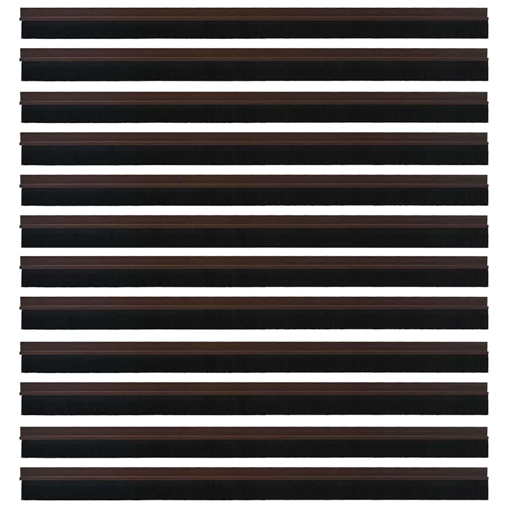vidaXL Selbstklebende Türbürstendichtungen 12 pcs Braun 100 cm