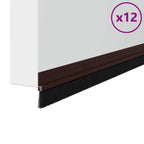 vidaXL Selbstklebende Türbürstendichtungen 12 pcs Braun 100 cm