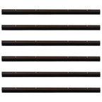 vidaXL Aufsteck Türbürstendichtungen 6 pcs Braun 100 cm