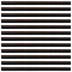 vidaXL Aufsteck Türbürstendichtungen 12 pcs Braun 100 cm