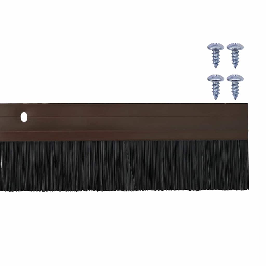 vidaXL Aufsteck Türbürstendichtungen 12 pcs Braun 100 cm