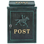 vidaXL Wandmontierter Briefkasten Grün 29 x 13 x 41 cm Gussaluminium