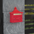 vidaXL Wandmontierter Briefkasten Grün 29 x 13 x 41 cm Gussaluminium