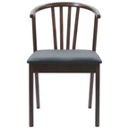 vidaXL Esszimmerstuhl 2 pcs Hellbraun und Schwarz Solides Gummiholz