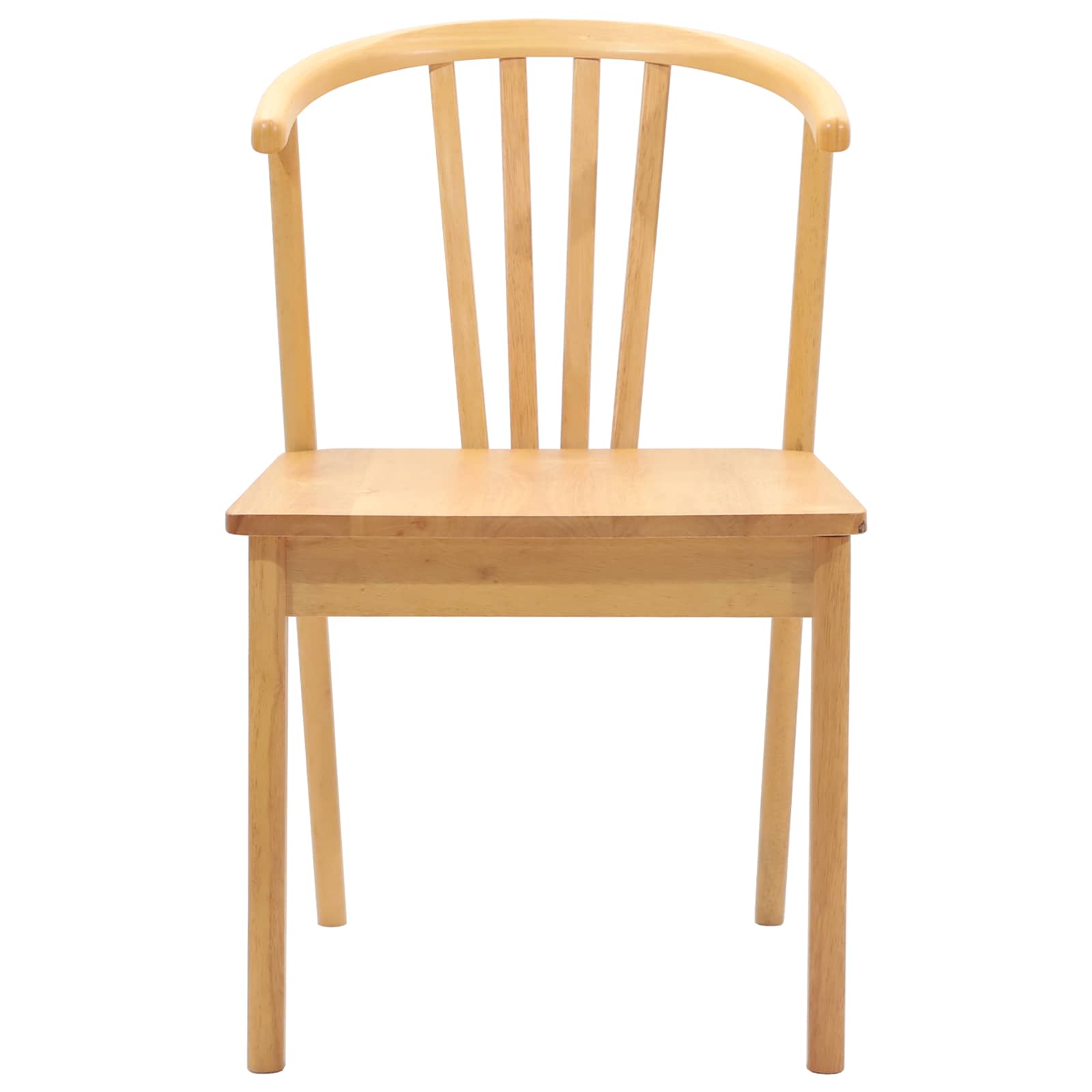 vidaXL Esszimmerstuhl 2 pcs Natur Solides Gummiholz