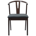 vidaXL Esszimmerstuhl 2 pcs Hellbraun und Schwarz Massives Gummiholz