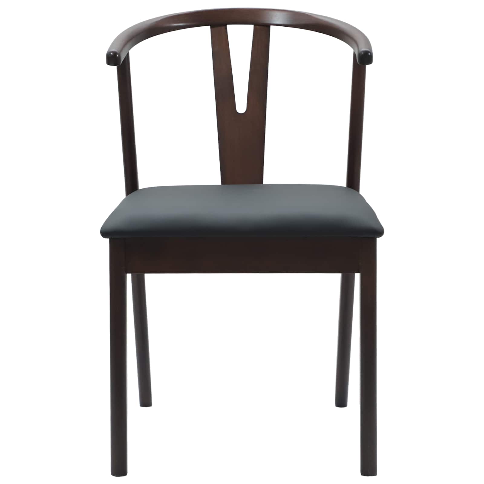 vidaXL Esszimmerstuhl 2 pcs Hellbraun und Schwarz Massives Gummiholz
