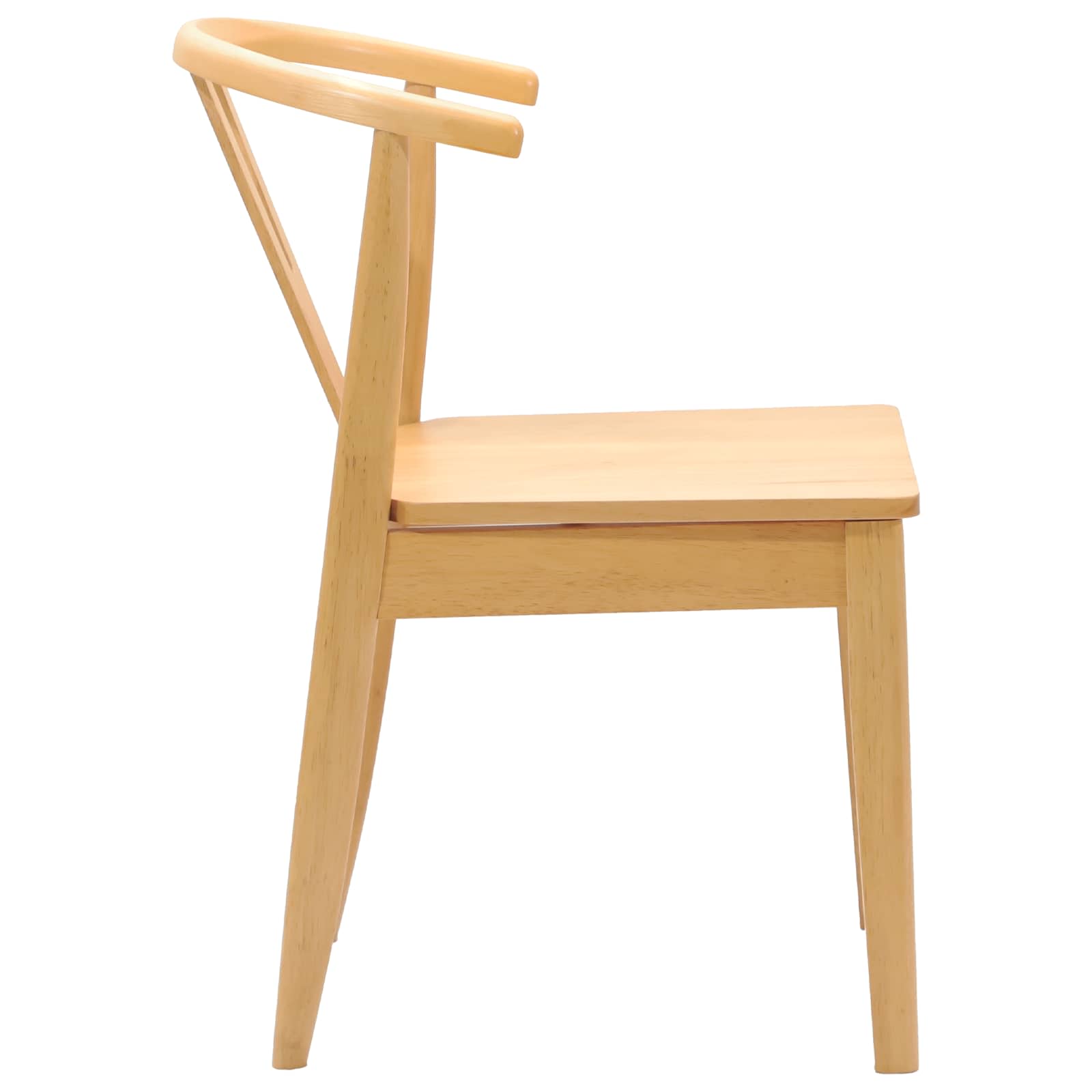 vidaXL Esszimmerstuhl 2 pcs Natur Massives Gummiholz
