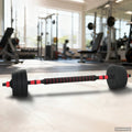 vidaXL 2-in-1 Kurzhantel Langhantel Set 20 kg Schwarz und Rot