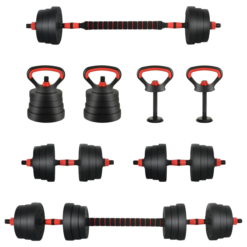 vidaXL 4-in-1 Kurzhantel Langhantel Kettlebell Set 20 kg