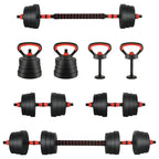 vidaXL 4-in-1 Kurzhantel Langhantel Kettlebell Set 20 kg