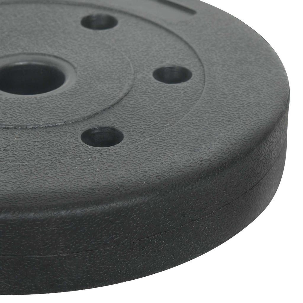 vidaXL Gewichtsscheiben 4 pcs 10 kg Schwarz Zement und Eisensand