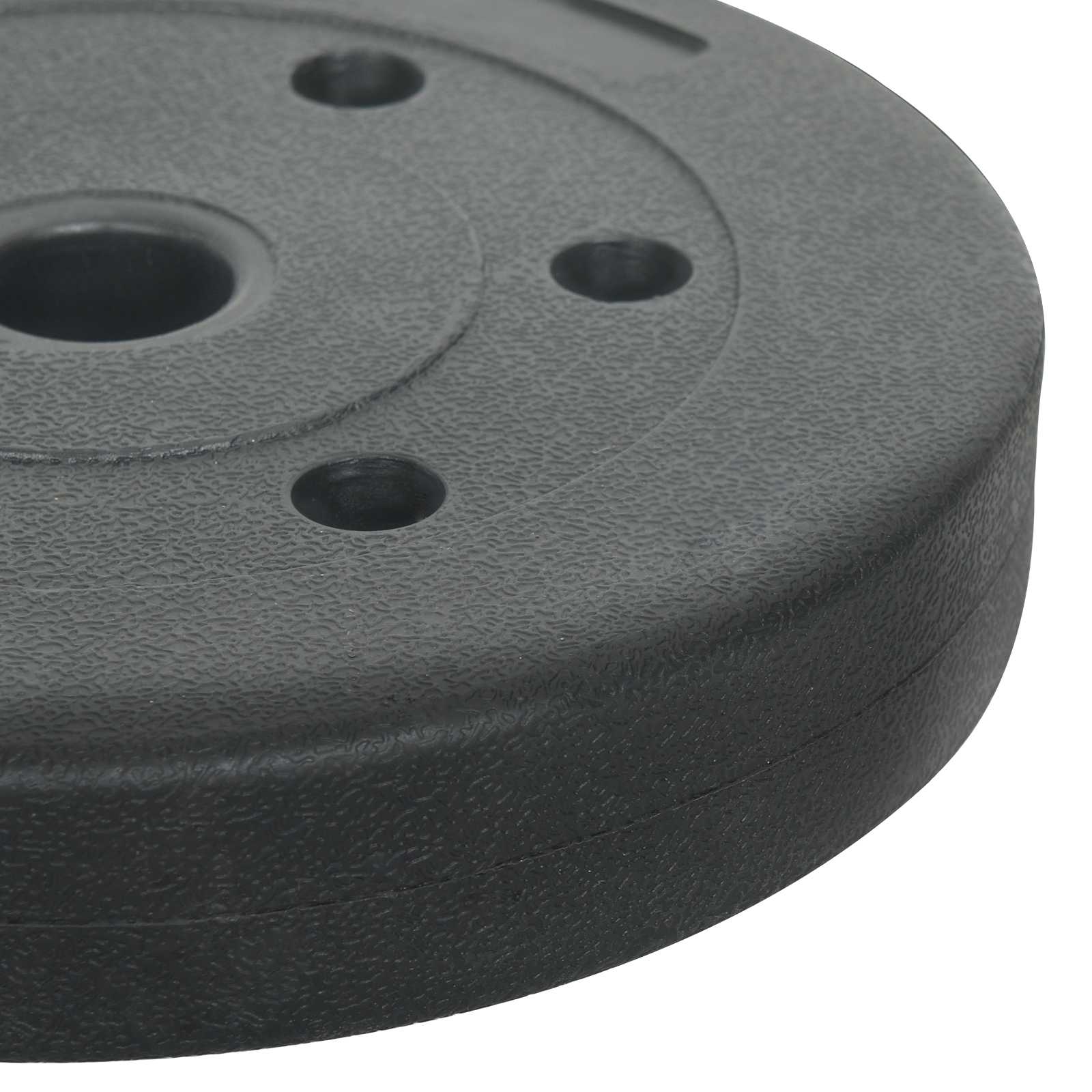 vidaXL Gewichtsscheiben 4 pcs 10 kg Schwarz Zement und Eisensand
