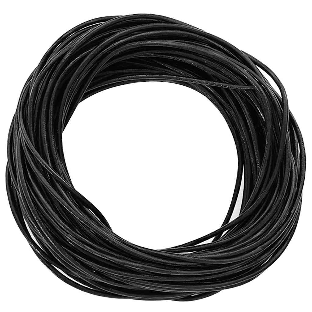 vidaXL Leder Schnur Schwarz Ø1 mm x 5 m Leder