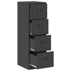 vidaXL Aktenschrank 2 pcs Schwarz 44 x 50 x 139 cm Kaltgewalzter Stahl