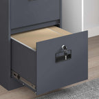 vidaXL Aktenschrank mit Schubladen 2 pcs Anthrazit 44 x 50 x 139 cm