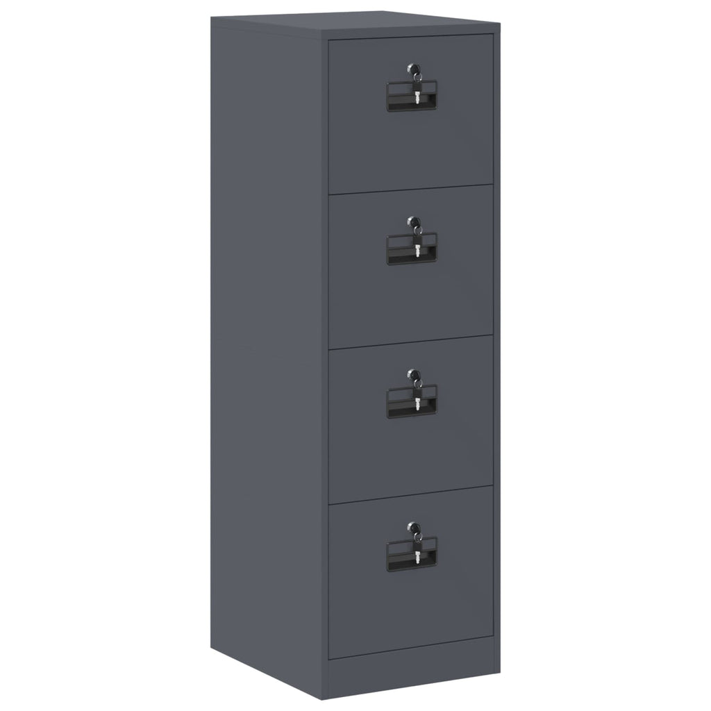 vidaXL Aktenschrank mit Schubladen 2 pcs Anthrazit 44 x 50 x 139 cm