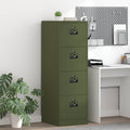 vidaXL Aktenschrank mit Schubladen 2 pcs Olive Grün 44 x 50 x 139 cm