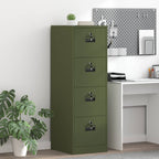 vidaXL Aktenschrank mit Schubladen 2 pcs Olive Grün 44 x 50 x 139 cm