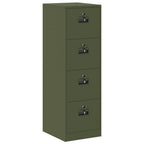 vidaXL Aktenschrank mit Schubladen 2 pcs Olive Grün 44 x 50 x 139 cm