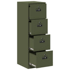 vidaXL Aktenschrank mit Schubladen 2 pcs Olive Grün 44 x 50 x 139 cm